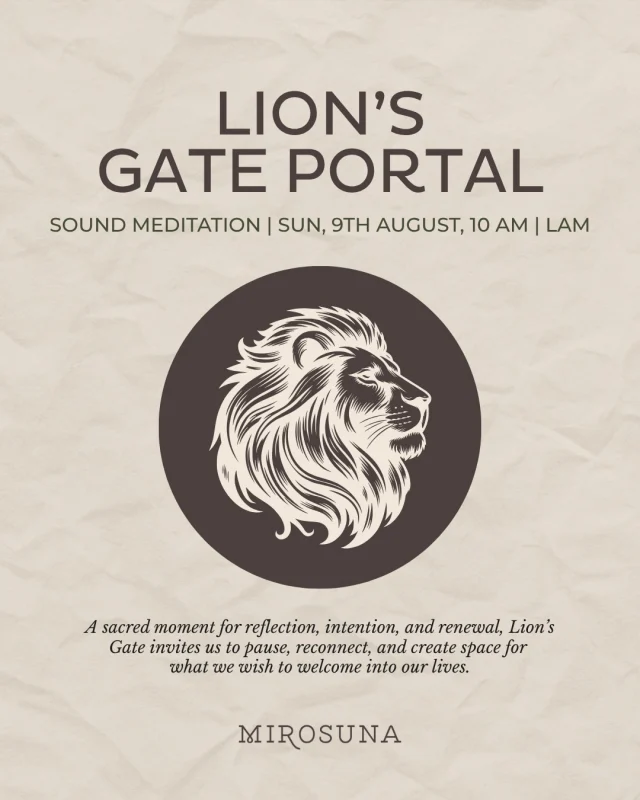 ✨ Lion's Gate Sound Meditation, a reflective pause Around Lion's Gate, many people take time to reflect on the